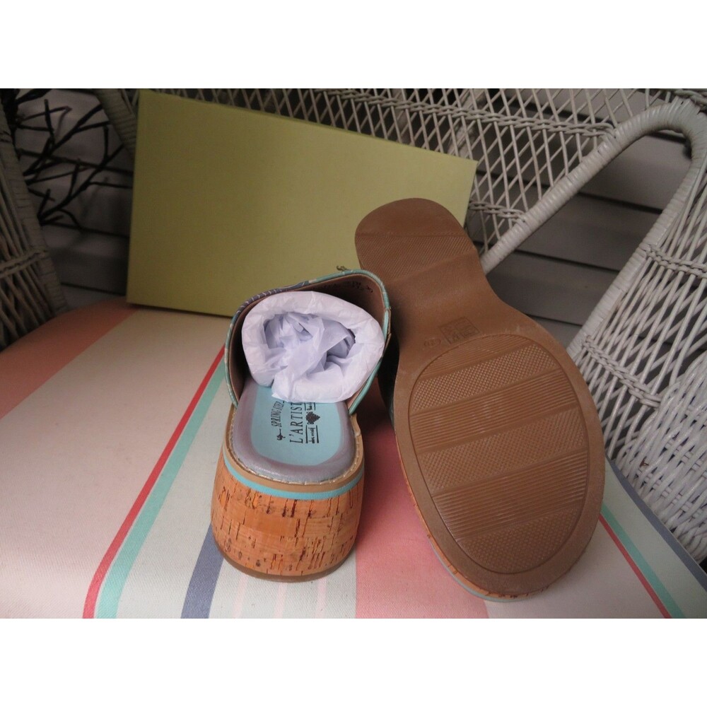 NWT Womens Sky Blue Multi L'Artiste Spring Step Aldina Skym Sandals, 8.5. 39 - Picture 3 of 3
